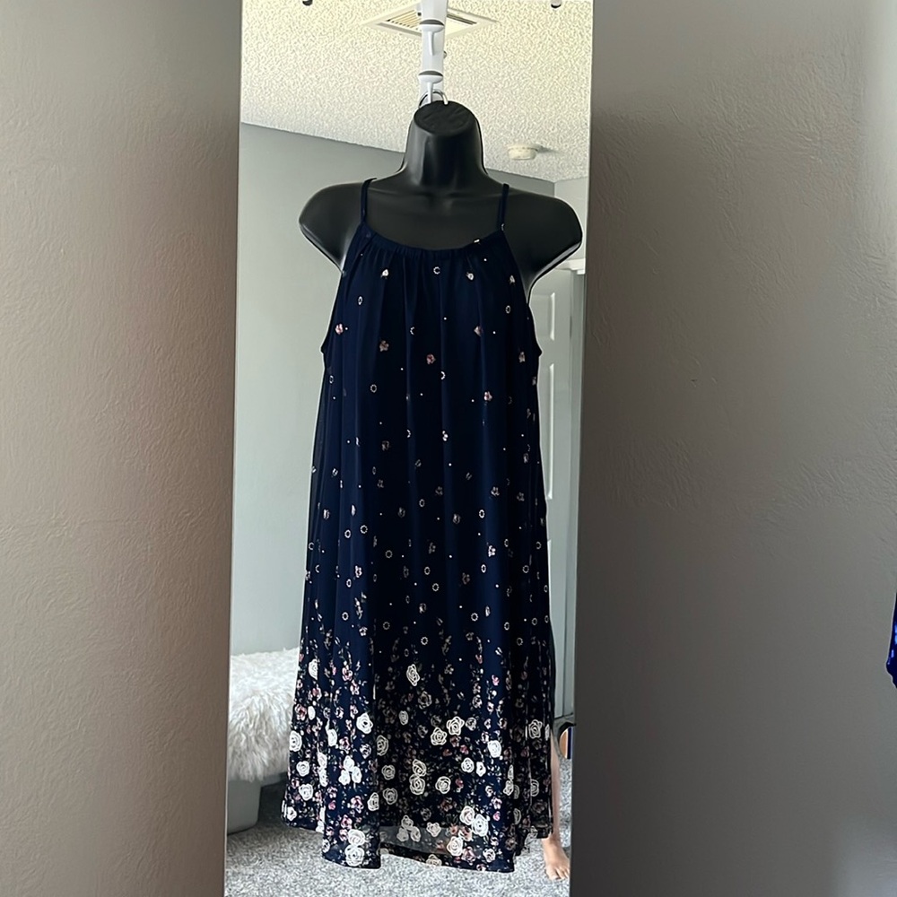 Casual navy blue dress